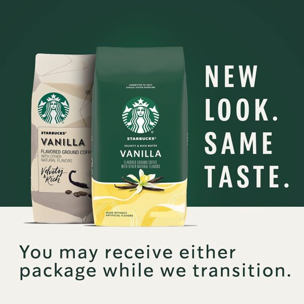 Starbucks Ground Coffee Vanilla Flavored Coffee Naturally Flavored 100% Arabica 6 bags (11 oz each) - Image 2