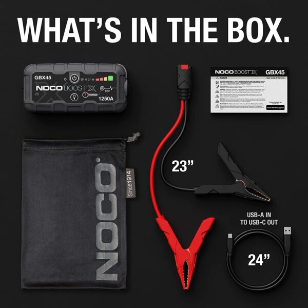 X GBX45 1250A 12V UltraSafe Portable Lithium Jump Starter, Car Battery Booster Pack - Image 7