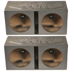 15V Dual 15 Vented Port Subwoofer Sub Box w/ Bedliner Spray (2 Pack)