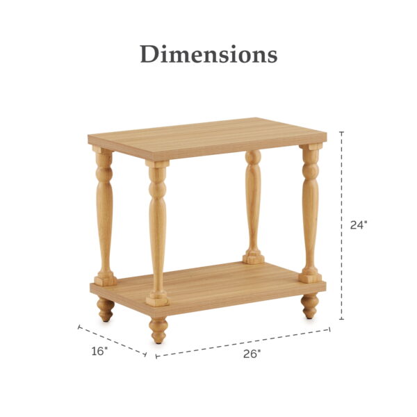 My Texas House Wood Side Table, Light Oak - Image 2