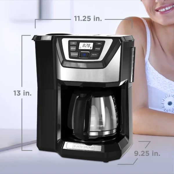 12-Cup Black/Stainless Residential Drip Coffee Maker, CM5000B - Image 12