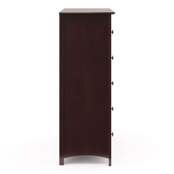 Kenton 5 Drawer Modern Vertical Dresser Espresso - Image 6