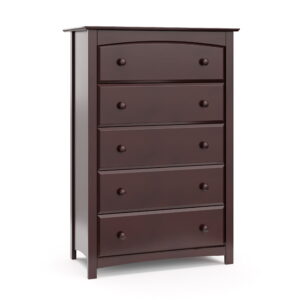 Kenton 5 Drawer Modern Vertical Dresser Espresso