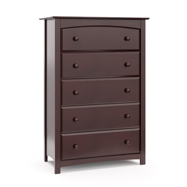 Kenton 5 Drawer Modern Vertical Dresser Espresso
