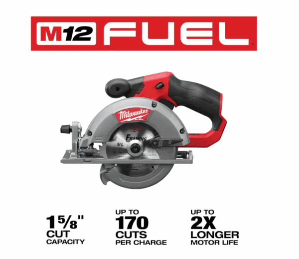 2530-20 M12  12-Volt Lithium-Ion Brushless Cordless 5-3/8 in. Circular Saw (Tool-Only) w/ 16T Carbide-Tipped Metal Saw Blade - Image 3