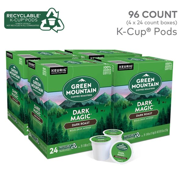 Green Mountain Coffee Roasters Dark Magic Single-Serve Keurig K-Cup Pods Dark Roast Coffee 24 Count ( Pack Of 4 ) - Image 3