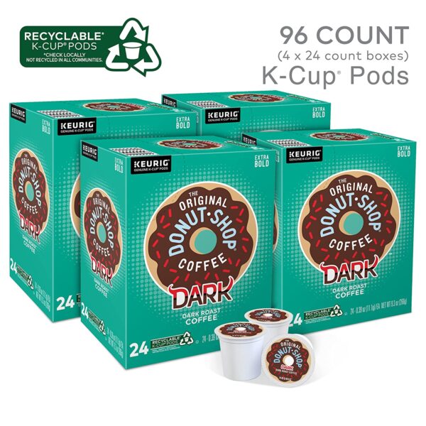 The Original Donut Shop Dark Coffee, Keurig Single-Serve K-Cup Pods, Dark Roast, 96 Count - Image 2