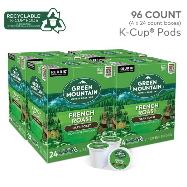 Green Mountain Coffee Roasters French Roast, Single-Serve Keurig K-Cup Pods, Dark Roast Coffee Pods, 96 Count - Image 3