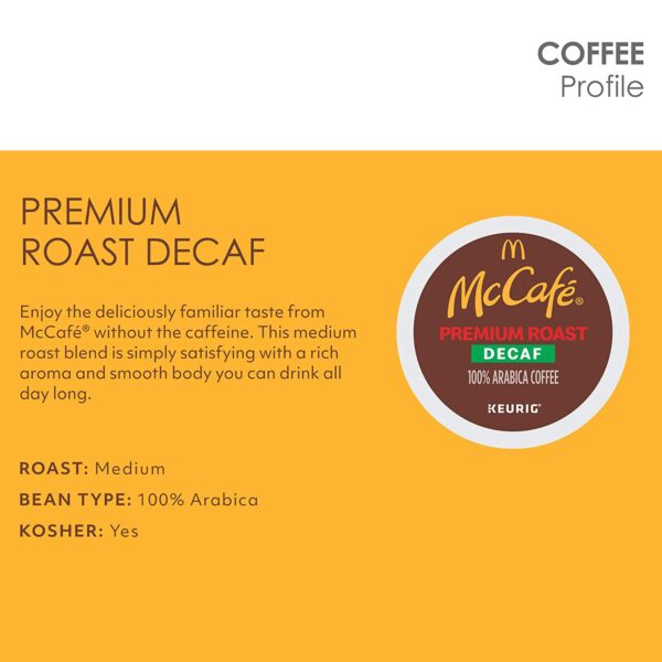McCafe Decaf Premium Medium Roast K-Cup Coffee Pods 84 Count - Image 2