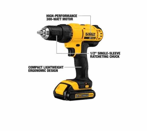 DCD771C2 20-volt 1/2-in Cordless Drill (2-Batteries Included and Charger Included) - Image 3