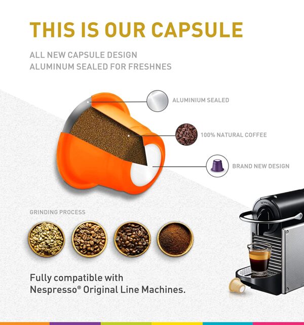 Bestpresso Coffee for Nespresso Original Machine 120 pods Certified Genuine Espresso Chocolate Blend (Medium Intensity) Pods Compatible with Nespresso Original 60 Days Satisfaction Guarantee - Image 3