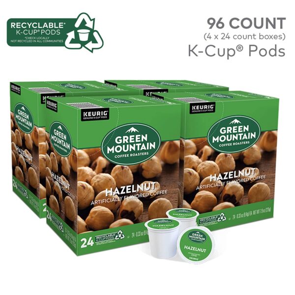 Green Mountain Coffee Roasters Hazelnut, Single-Serve Keurig K-Cup Pods, Flavored Light Roast Coffee, 96 Count - Image 3