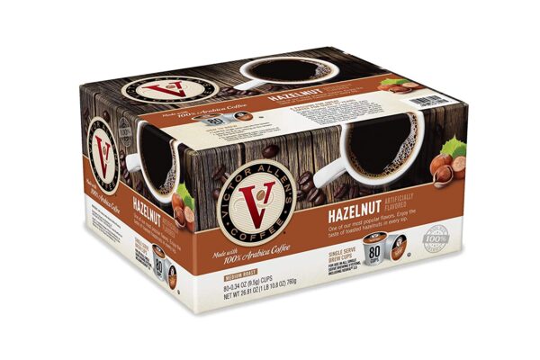 Victor Allen s Coffee Hazelnut Blend, Flavored Medium Roast, 80 Count Single Serve Coffee Pods for Keurig K-Cup Brewers - Image 2
