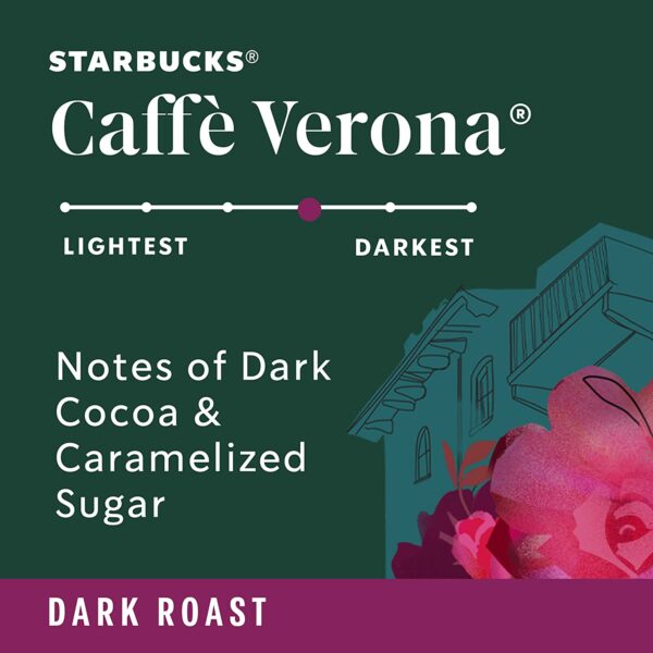 Starbucks Dark Roast K-Cup Coffee Pods Caff?? Verona for Keurig Brewers 4 boxes (96 pods total) - Image 3