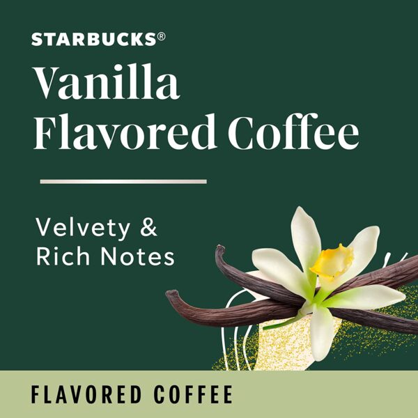 Starbucks Ground Coffee Vanilla Flavored Coffee Naturally Flavored 100% Arabica 6 bags (11 oz each) - Image 3