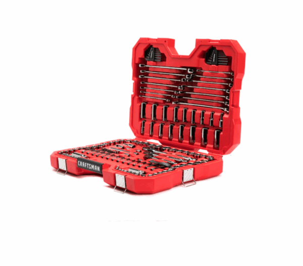 CMMT12035 150-Piece Standard (SAE) and Metric Combination Gunmetal Chrome Mechanics Tool Set (1/4-in; 3/8-in) - Image 3