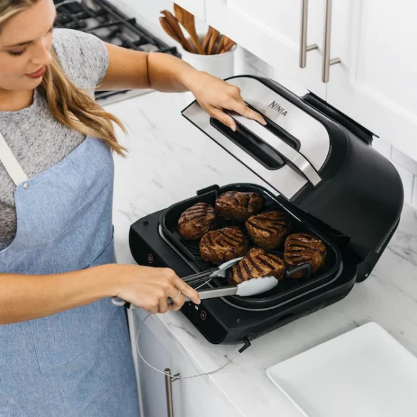 FG551  Smart XL 6-in-1 Indoor Grill with Air Fry, Roast, Bake, Broil   Dehydrate, Smart Thermometer, Black/Silver - Image 15