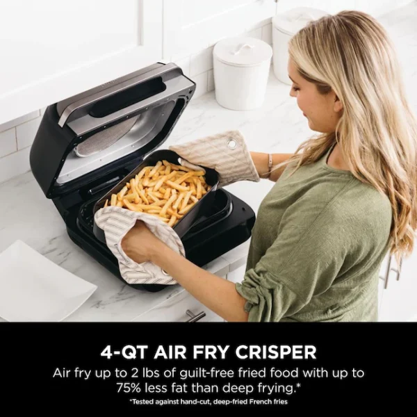 FG551  Smart XL 6-in-1 Indoor Grill with Air Fry, Roast, Bake, Broil   Dehydrate, Smart Thermometer, Black/Silver - Image 8