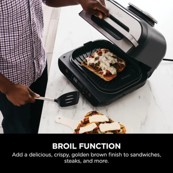 FG551  Smart XL 6-in-1 Indoor Grill with Air Fry, Roast, Bake, Broil   Dehydrate, Smart Thermometer, Black/Silver - Image 10