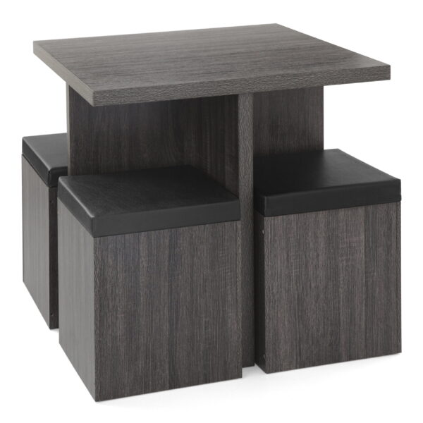 5-Piece Dining Set with Storage Ottoman - Image 4