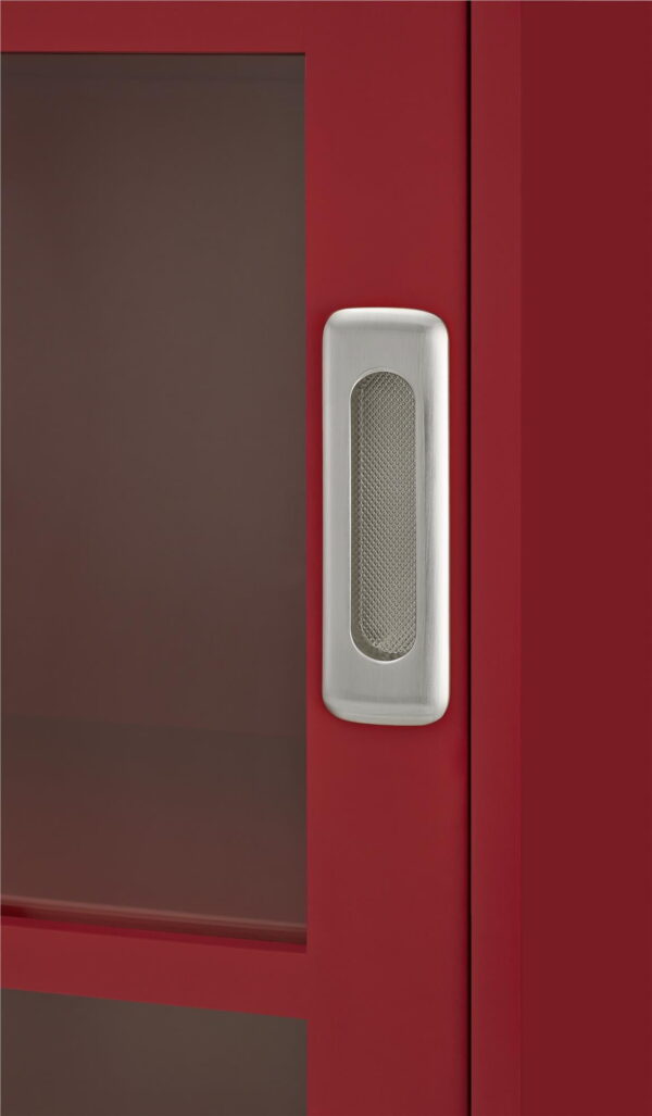 Home Arron Lane Bookcase with Sliding Glass Doors-Finish, Red - Image 9