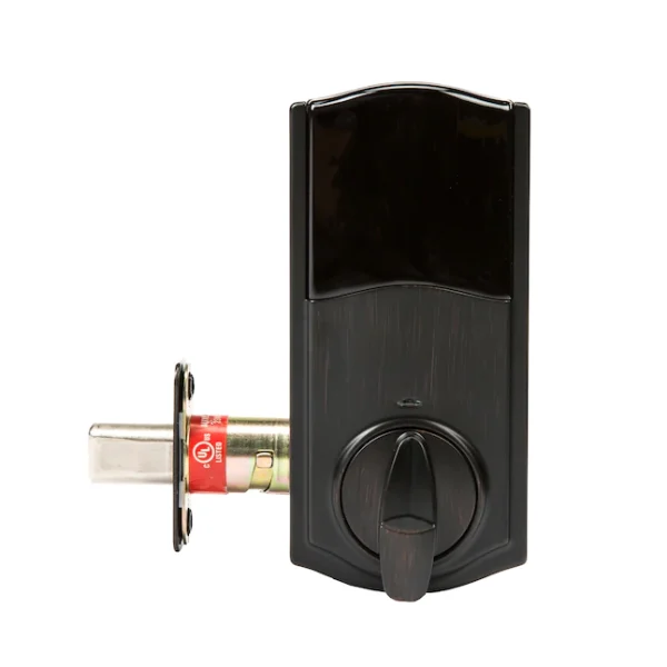 913 Venetian Bronze Single Cylinder Electronic Deadbolt Lighted Keypad - Image 2