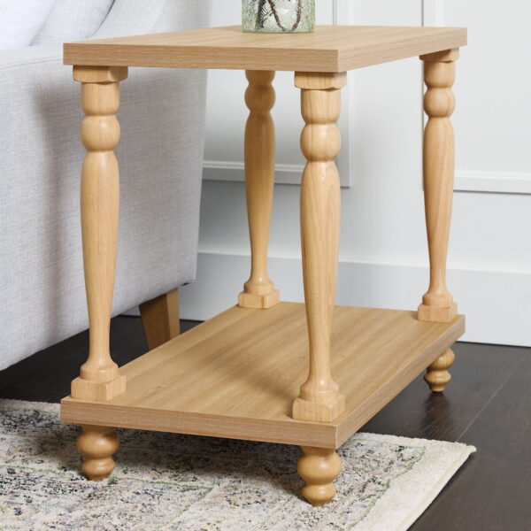 My Texas House Wood Side Table, Light Oak - Image 6