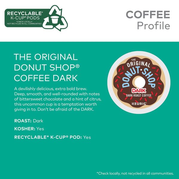 The Original Donut Shop Dark Coffee, Keurig Single-Serve K-Cup Pods, Dark Roast, 96 Count - Image 3