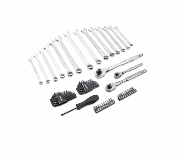 CMMT12035 150-Piece Standard (SAE) and Metric Combination Gunmetal Chrome Mechanics Tool Set (1/4-in; 3/8-in) - Image 4
