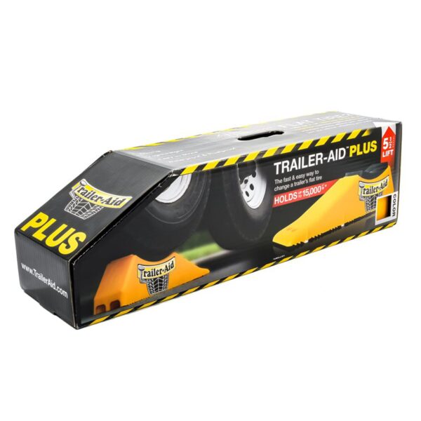 Tandem Trailer Tire Changing Ramp with  5.5 Lift, Yellow - Image 8