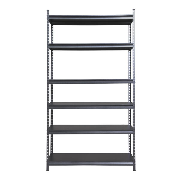 Stronghold Garage Gear 6-Shelf Boltless Rack with Wood Decking, Textured Gray, 600lbs per shelf - Image 3