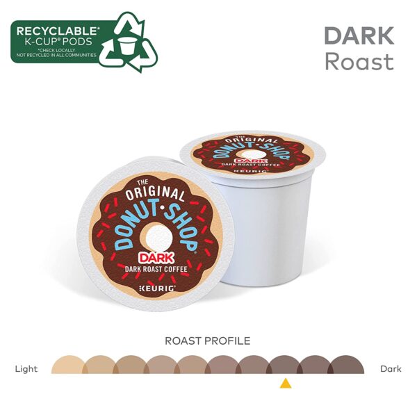 The Original Donut Shop Dark Coffee, Keurig Single-Serve K-Cup Pods, Dark Roast, 96 Count - Image 4
