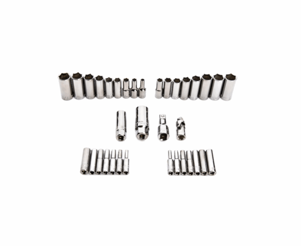 CMMT12035 150-Piece Standard (SAE) and Metric Combination Gunmetal Chrome Mechanics Tool Set (1/4-in; 3/8-in) - Image 5