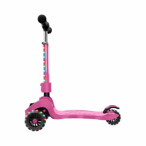Jetson Saturn 3 Wheel Light-up Folding Kick Scooter Pink - Image 4