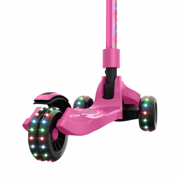Jetson Saturn 3 Wheel Light-up Folding Kick Scooter Pink - Image 6