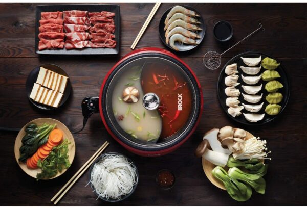 Dual-Sided 3.2-Quart Hot Pot Electric Food Makers, normal, Red - Image 5