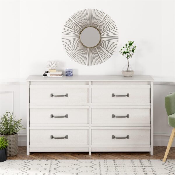 Gardens Rustic Ranch 6 Drawer Dresser, Ivory Oak - Image 3