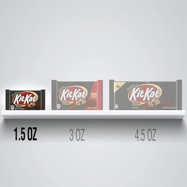 KIT KAT Dark Chocolate Wafer Candy Bars, Individually Wrapped, 1.5 oz Bulk Box (24 Count) - Image 6