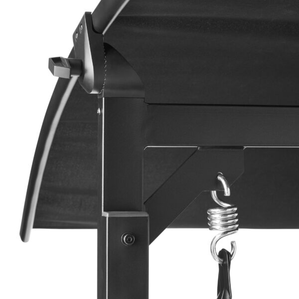 Zero-Gravity Steel Porch Swing, Black - Image 7