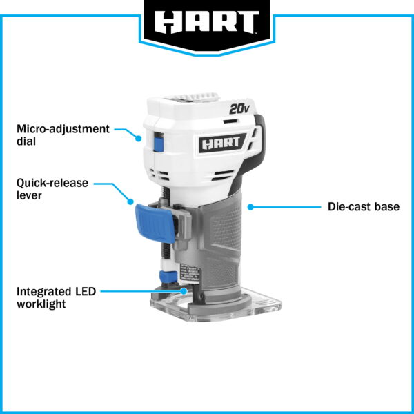 20-Volt Cordless Trim Router for Cutting, Shaping and Trimming (Battery Not Included) - Image 4