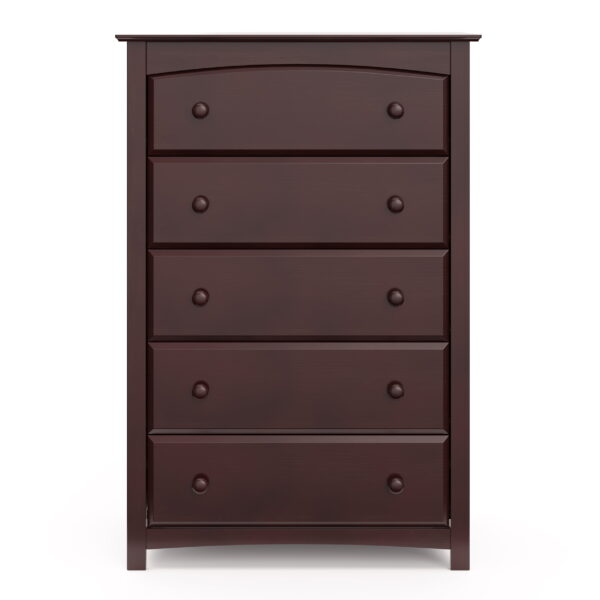 Kenton 5 Drawer Modern Vertical Dresser Espresso - Image 3