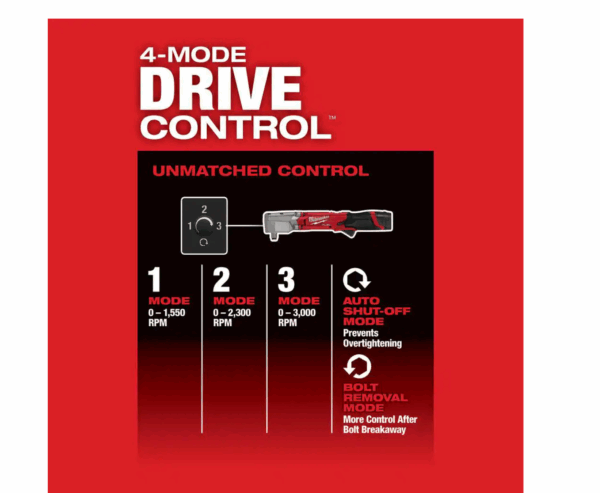 2565-20 M12  12V Lithium-Ion Brushless Cordless 1/2 in. Right Angle Impact Wrench (Tool-Only) - Image 6