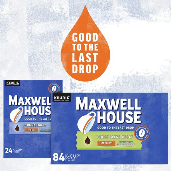 Maxwell House Decaf House Blend Medium Roast K-Cup Coffee Pods (84 ct Box) - Image 6