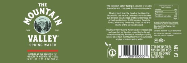 Mountain Valley Spring Water 500 ML Spring Water in Plastic - Image 3