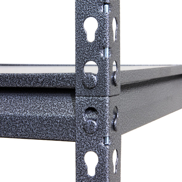 Stronghold Garage Gear 6-Shelf Boltless Rack with Wood Decking, Textured Gray, 600lbs per shelf - Image 5