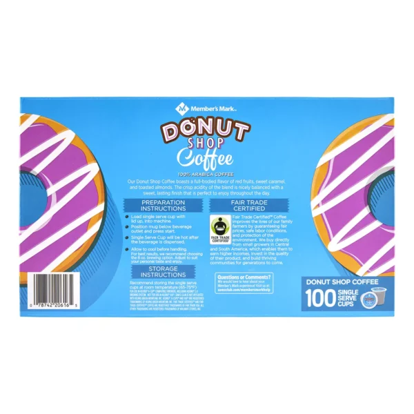 Member s Mark Donut Shop Coffee (100 Single-Serve Cups) - Image 3