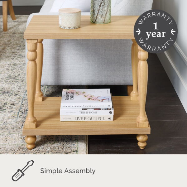 My Texas House Wood Side Table, Light Oak - Image 3
