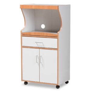 Studio Edonia Rolling Microwave Kitchen Cabinet