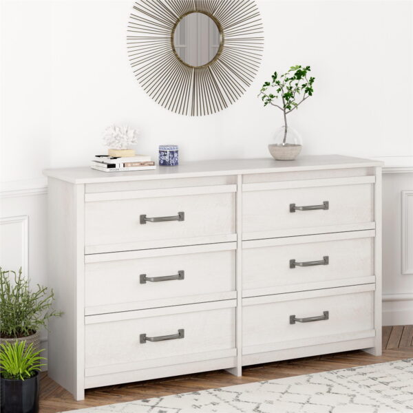 Gardens Rustic Ranch 6 Drawer Dresser, Ivory Oak - Image 2
