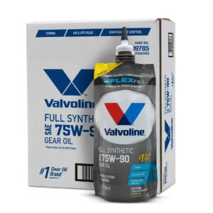Valvoline Flexfill SAE 75W-90 Full Synthetic Gear Oil 1 QT, Case of 4